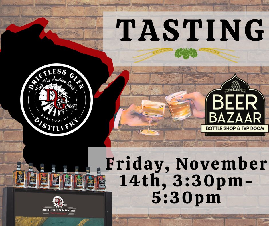 Free Tasting: Driftless Glen Distillery at Beer Bazaar